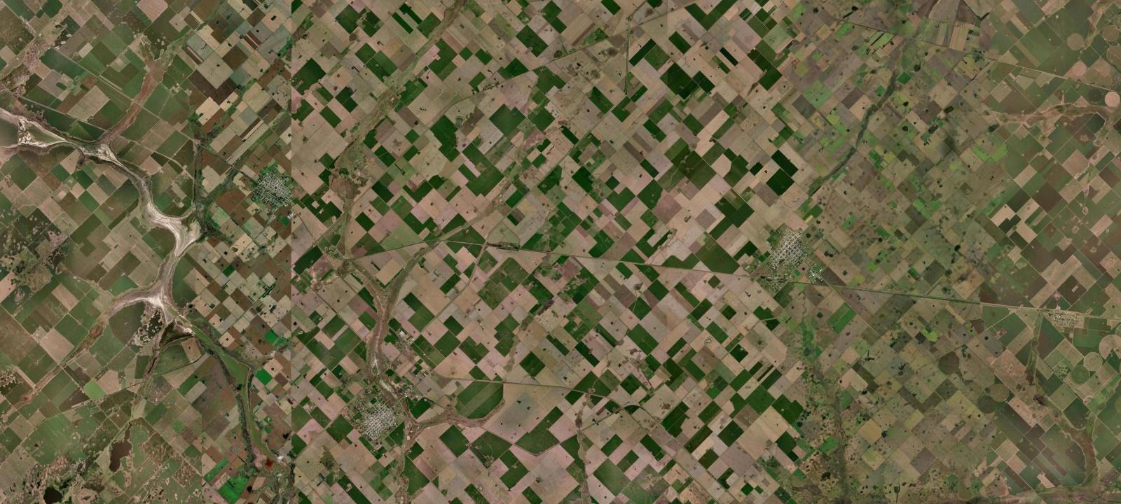 Vista satelital de la zona agrícola
