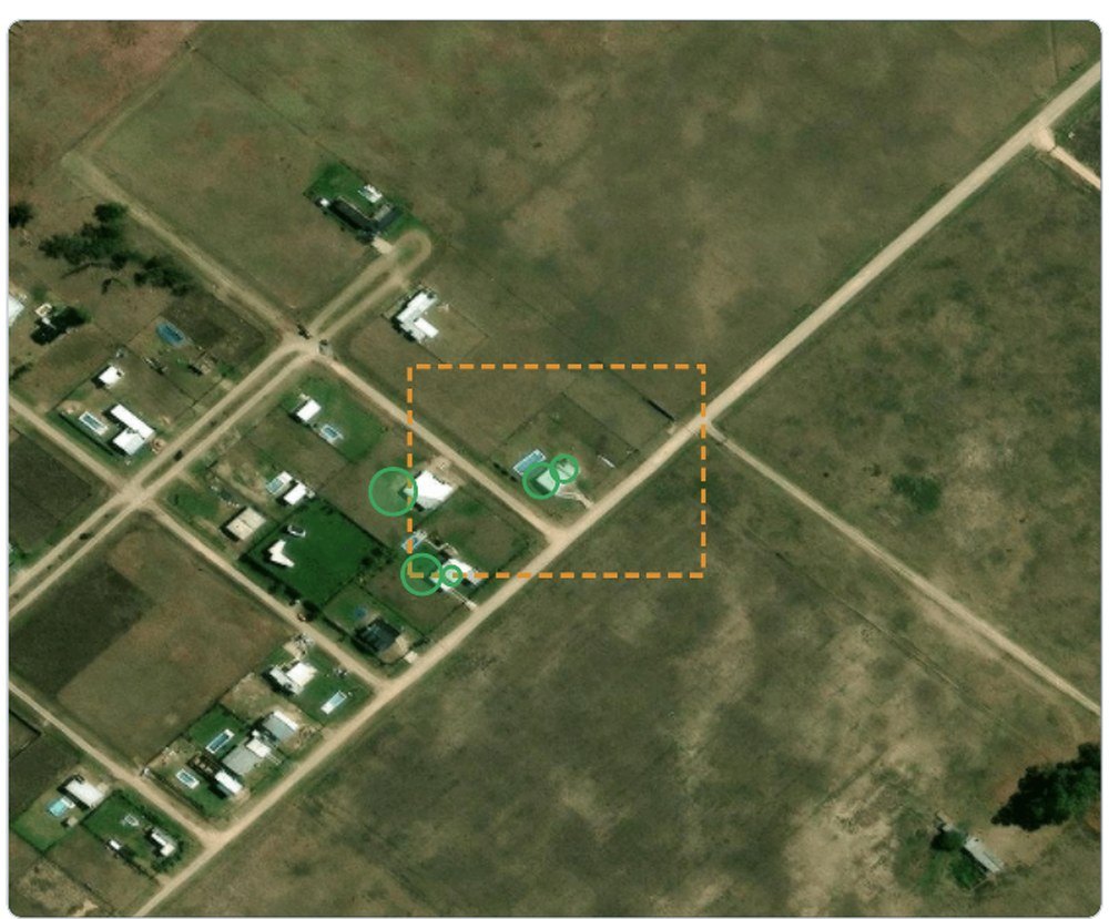 Edificaciones detectadas sobre el lote consultado